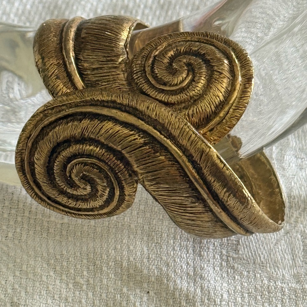 Gold Spiral Cuff Bracelet